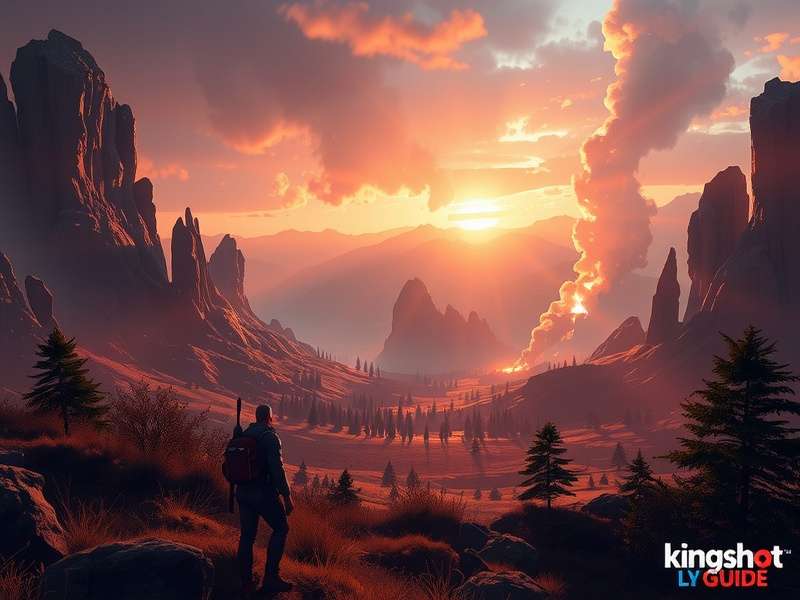 Kingshot game scene showing a character and pet in an epic battle