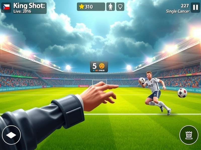 Kingshoot Live streaming interface showing gameplay and chat