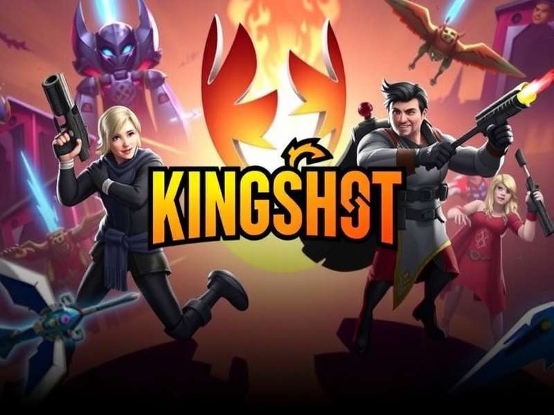 Kingshot game screen showing promo code rewards including gems, gold chests, and exclusive hero skins