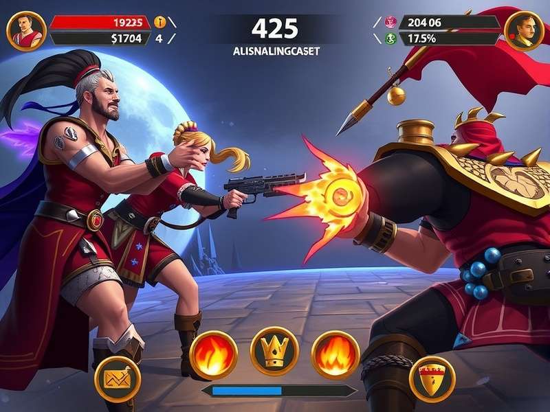 Kingshot Alliance Brawl gameplay scene showing three teams battling