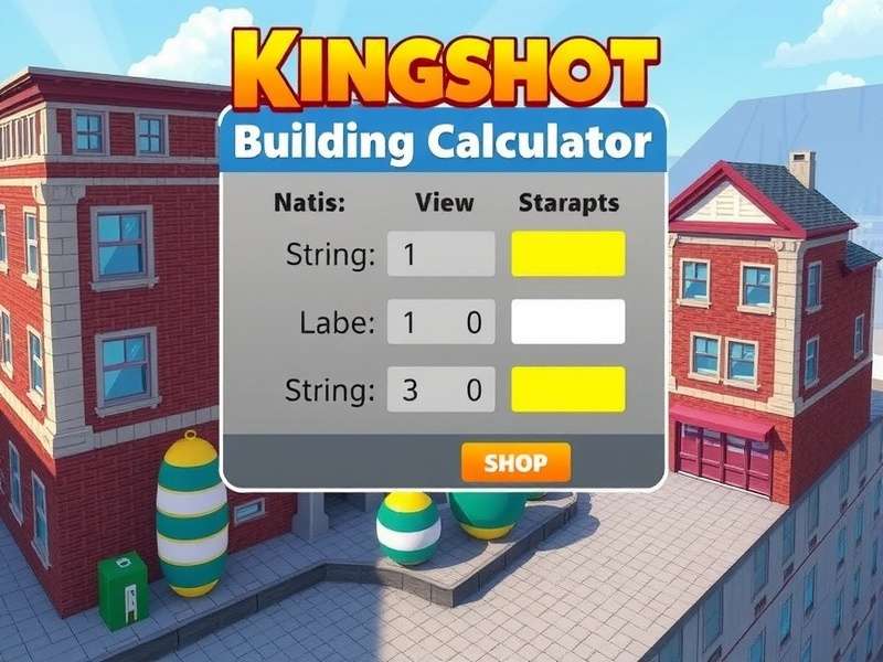 Kingshot Building Calculator Interface showing resource optimization