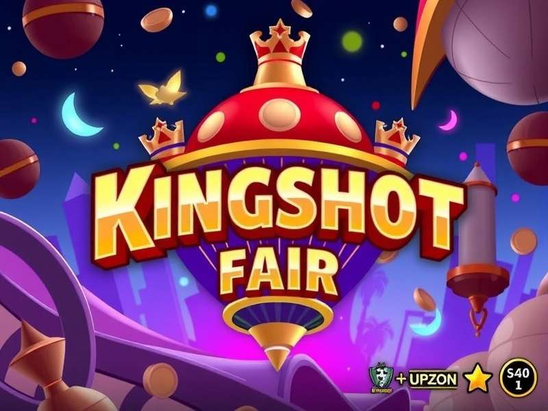 Screenshot of the bustling Kingshot Champagne Fair marketplace showing various trade stalls and players