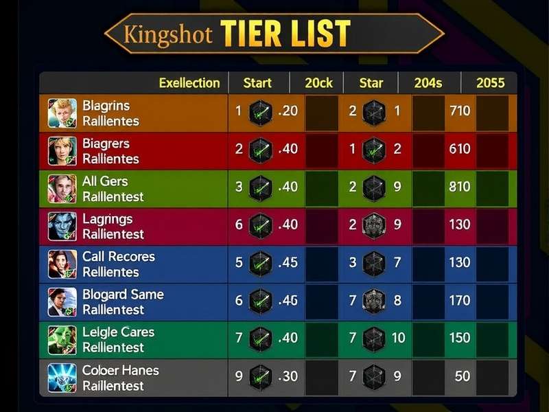 Kingshot Tier List 2025 banner showing hero and pet rankings for Indian players