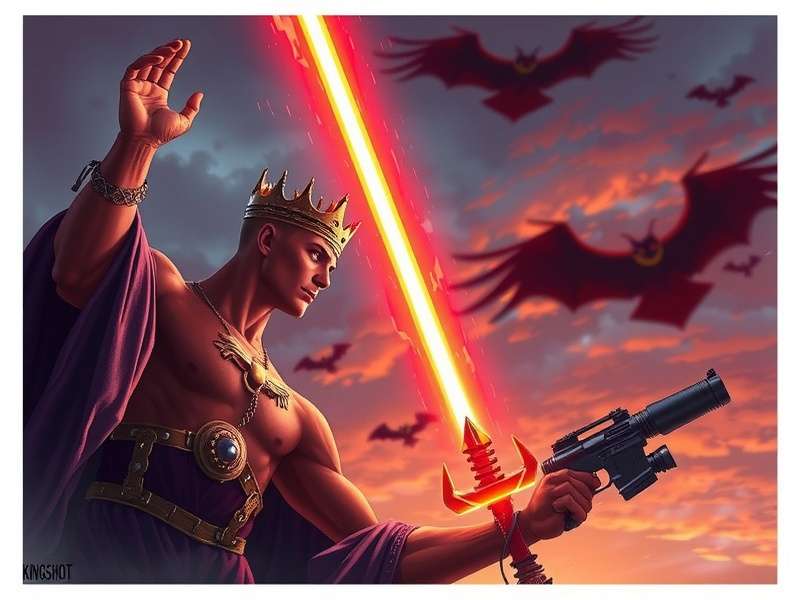 Kingshot game banner featuring heroes and pets