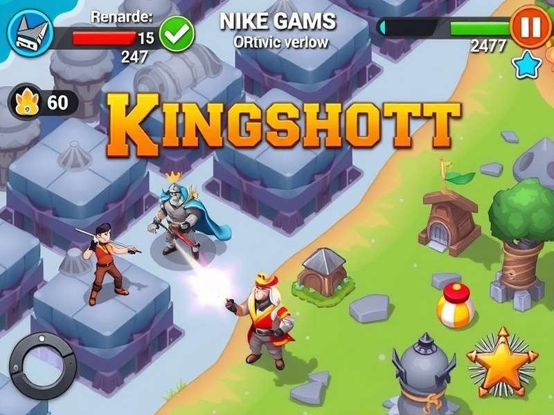 Kingshot mobile game strategic battle scene with heroes and castles