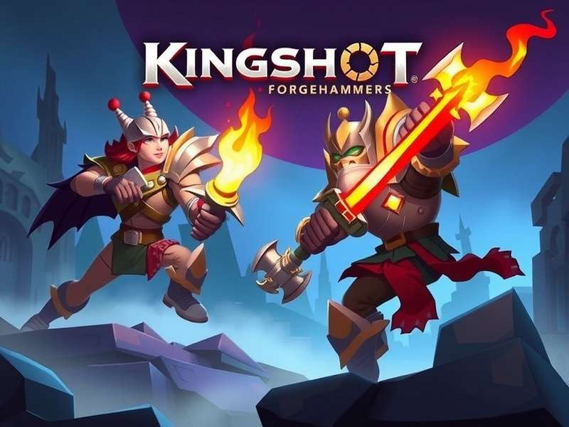 Kingshot Forgehammers — epic battlefield with Viking warriors and forged armaments