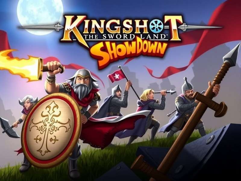 Kingshot Swordland Showdown – epic battle arena with legendary heroes