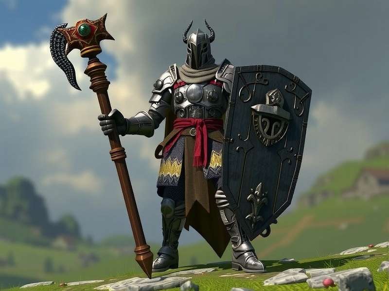 Kingshott Mithril Platebody in-game render showing intricate mithril weave and golden trim