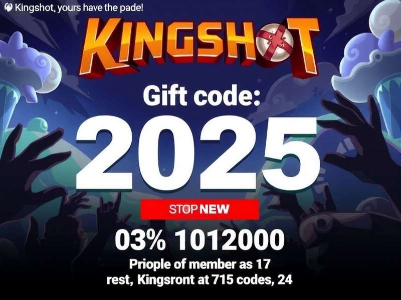 Kingshot Gift Code 2025 banner showing Mithril Gear and reward interface